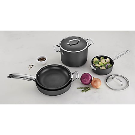 Cuisinart GreenGourmet 12-Piece Hard Anodized Cookware Set, Black