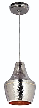 Kenroy Home Dervish 1-Light Hanging Pendant Lamp, Mini, 10"H, Brass/Nickel Finish