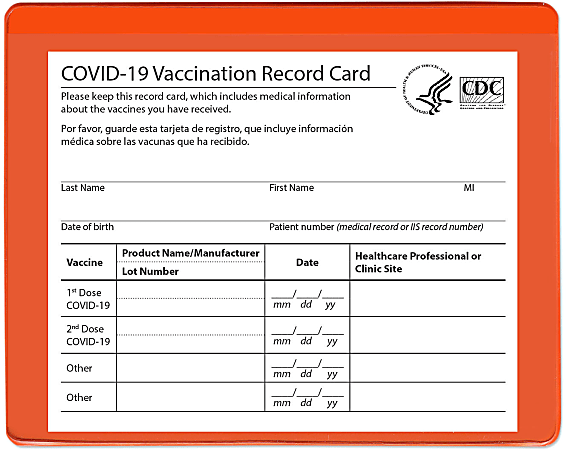 covid 19 vaccination card holder office depot