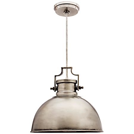 Kenroy Nautilus 1-Light Hanging Pendant Lamp, 12"H, Antique Bronze/Nickel