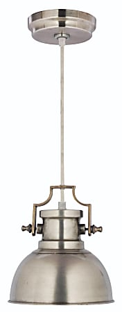 Kenroy Nautilus 1-Light Hanging Pendant Lamp, Mini, 9"H, Black/Nickel