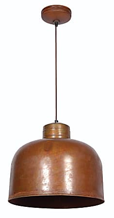 Kenroy Home Chambers 1-Light Hanging Pendant Lamp, 14"H, Rust