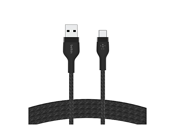 Belkin BoostCharge Pro Flex Braided USB-A To Lightning Cable, 1M/3.3FT, Black