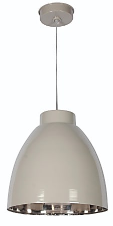 Kenroy Silo Hanging Pendant Lamp, 1-Light, 14"H, Taupe
