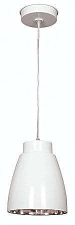 Kenroy Silo Hanging Pendant Lamp, Mini, 1-Light, 9"H, White