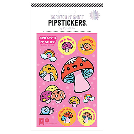 Pipsticks Scratch 'n Sniff Stickers, 4" x 6", Fun Guys