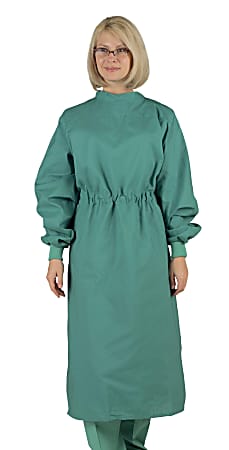 Medline Unisex Tunnel Belt Surgeon's Gown, Large, Jade Green