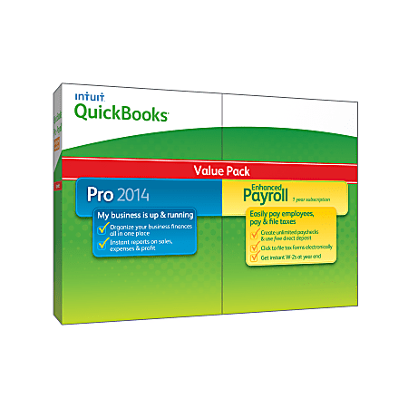 QuickBooks® Pro With Enhanced Payroll 2014, Traditional Disc