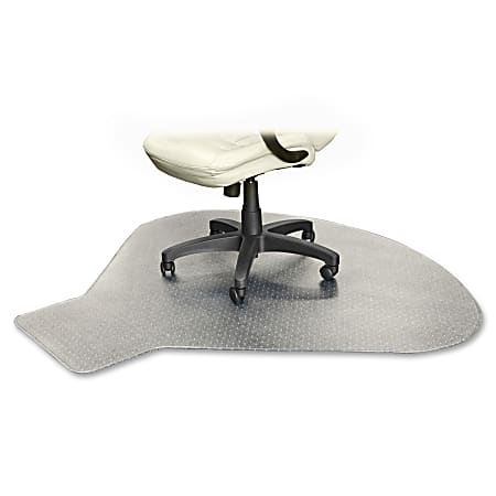 Lorell® PlushMat Medium Pile Studded Chair Mat, For