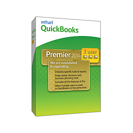 Intuit® QuickBooks® Premier Industry Editions 2014 3-User, Traditional Disc