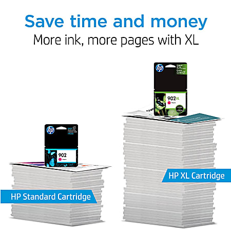 HP 902XL Magenta High-Yield Ink Cartridge, T6M06AN