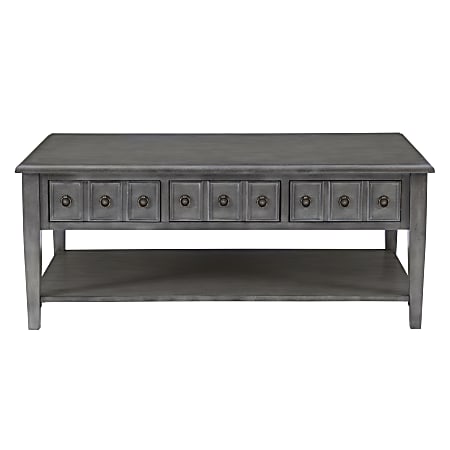 Powell Southam Coffee Table, 20”H x 47-3/4”W x 28”D, Gray