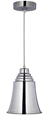 Kenroy Spinnaker 1-Light Mini Hanging Pendant, 10"H, Brushed Steel