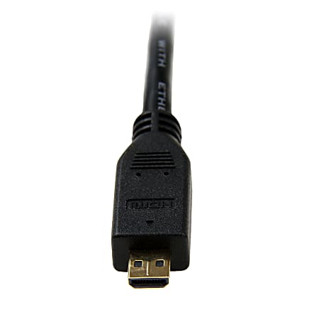 StarTech.com 6ft Micro HDMI to HDMI Cable with Ethernet 4K High Speed ...