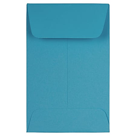 JAM PAPER #1 Coin Business Colored Envelopes, 2 1/4 x 3 1/2, Blue Recycled, 25/Pack