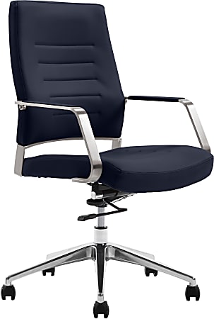 StyleWorks Milan Ergonomic Mid-Back Chair, Sapphire