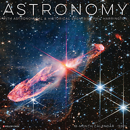 2026 Willow Creek Press Art & Design Monthly Wall Calendar, 12" x 12", Astronomy, January To December, 49952