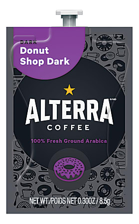 FLAVIA® Coffee ALTERRA® Single-Serve Coffee Freshpacks, Donut Shop® Dark Blend, Carton Of 100