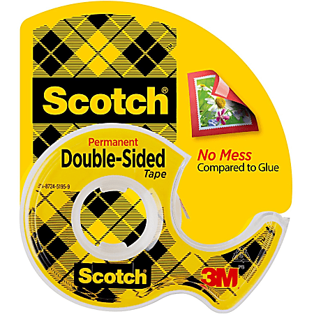 Scotch Double Sided Adhesive Roller Dispenser Included Handheld Dispenser 1  Each Clear - Office Depot