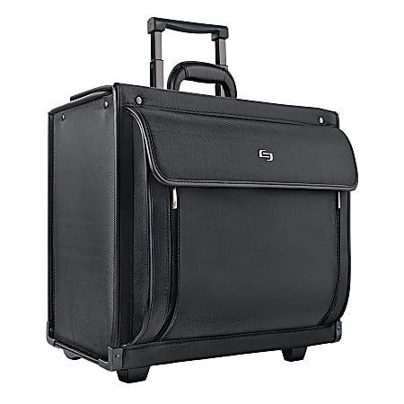 Solo New York Herald Rolling Catalog Case For 16" Laptops, Black