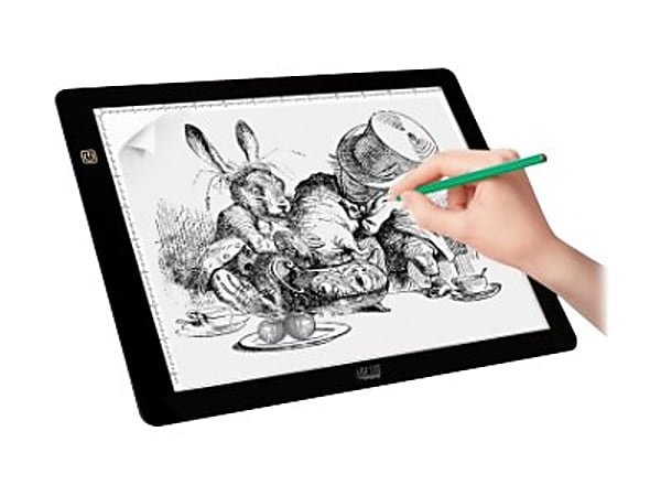 Adesso CyberPad P1- 12" x 9" LED Light Tracing Pad - 10.5" Width x 0.3" Height x 14.2" Length - Glass, Acrylic
