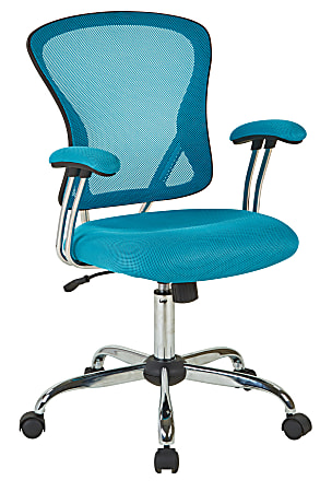 Office Star™ Avenue Six Juliana Mesh Task Chair, Blue/Silver