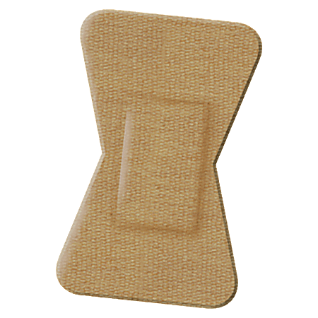 Medline Comfort Cloth Woven Fingertip Bandages, 2" x 1 1/2", Neutral, Box Of 100