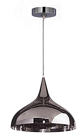 Kenroy Minaret 1-Light Hanging Pendant, 12"H, Polished Nickel