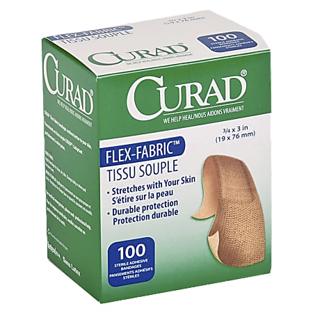 Medline Comfort Cloth Adhesive Fabric Bandages, 3/4&quot; x