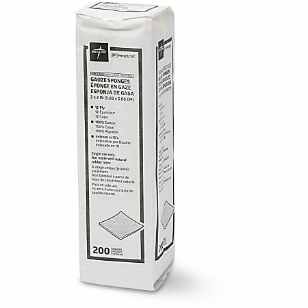 Medline Nonsterile Woven Gauze Sponges - 12 Ply - 2
