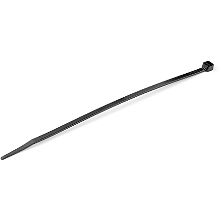 StarTech.com 100 Pack 8" Cable Ties - Black Large Nylon/Plastic Zip Ties Adjustable Network Cable Wraps UL TAA