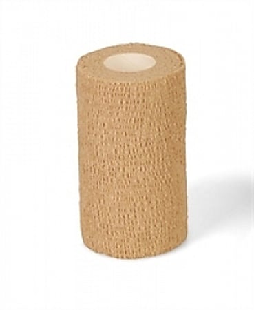 Medline Caring Non-Sterile Self-Adherent Elastic Wraps, 2" x 5 Yd., Tan, Pack Of 36