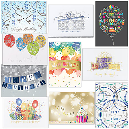 All Occasion Assorted Birthday Greeting Cards With Envelopes 7 78 x 5 ...