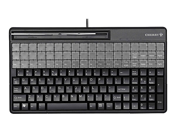 CHERRY Encryptable SPOS - Keyboard - with magnetic card reader - USB - QWERTY - US - black