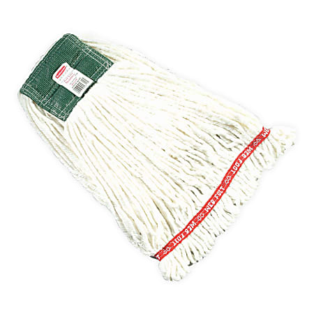 Rubbermaid Premium Web Foot Shrinkless Wet Mop, Medium 5" Headband, White