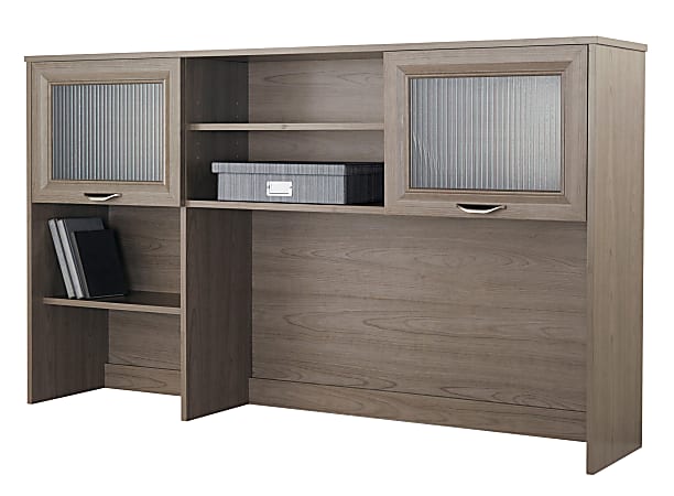Realspace® Magellan 58"W Hutch For Corner Or L-Shaped Computer Desks, Gray