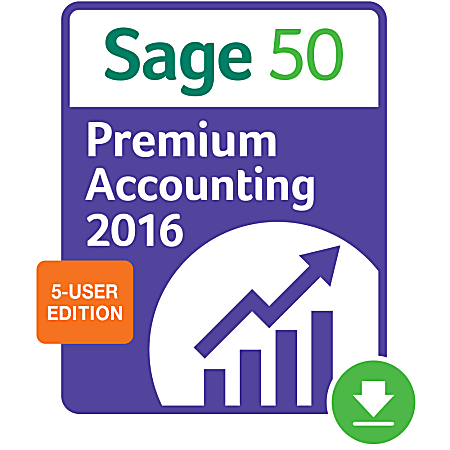 Sage 50 Premium Accounting 2016 US 5-User, Download Version