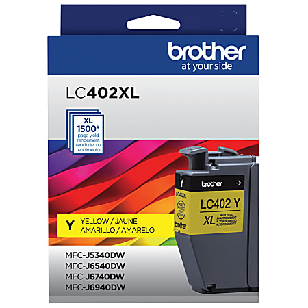 Brother® LC402XL Yellow High-Yield Ink Cartridge, LC402XLY