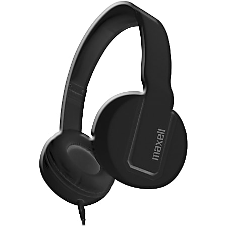 Maxell Solid2 Black Headphones - Stereo - Mini-phone