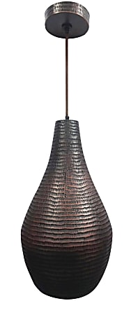 Kenroy Vosa 1-Light Hanging Pendant, 21"H, Antique Bronze