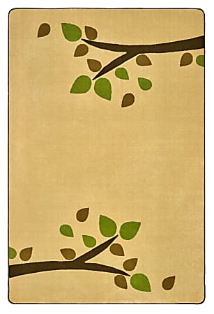 Carpets For Kids KIDSoft Collection Rug, Branching Out, 6' x 9', Tan