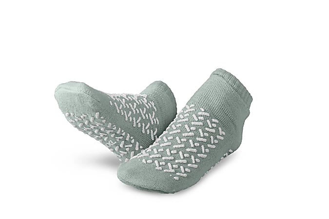 Medline Double-Tread Terrycloth Slippers, 2X, Gray, Pack Of 48 Pairs