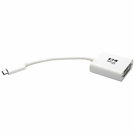 Eaton Tripp Lite Series USB-C to DVI Adapter with Alternate Mode - DP 1.2, White - USB/DVI-D for Video Device, Tablet, Smartphone, Monitor, Graphics Card, Projector, Ultrabook, Chromebook - 640 MB/s - 1 x Type C Male USB