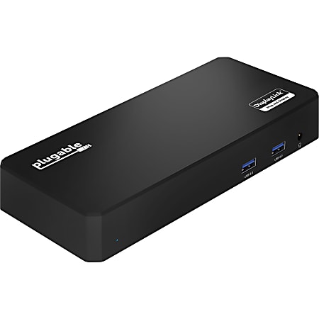 Plugable USB C Triple Display Docking Station with Laptop Charging, Thunderbolt 3 or USB C Dock Compatible with Specific Windows and Mac Systems - (3x HDMI, 6x USB Ports, 60W USB PD)