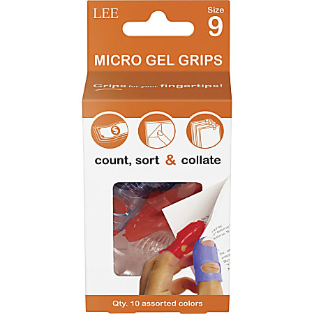 LEE Micro Gel Grips - #9 with 0.75" Diameter - Large Size - Rubber - Assorted