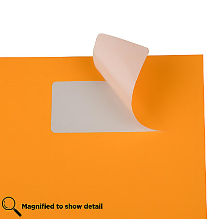 JAM Paper Mailing Address Labels Rectangle 1 x 2 58 Neon Orange Pack of