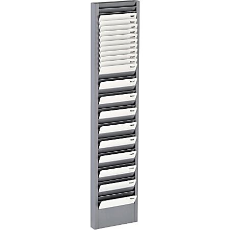 Steelmaster Horizontal Heavy Duty Swipe Card Rack 18.7 x 4.1 x 1 Gray ...