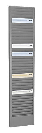 Steelmaster Horizontal Heavy-Duty Swipe Card Rack, 18.7" x 4.1" x 1", Gray