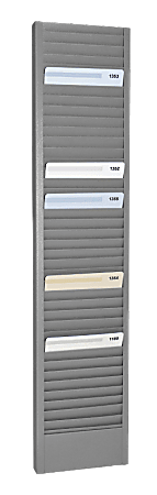 Steelmaster Horizontal Heavy Duty Swipe Card Rack 18.7 x 4.1 x 1 Gray ...
