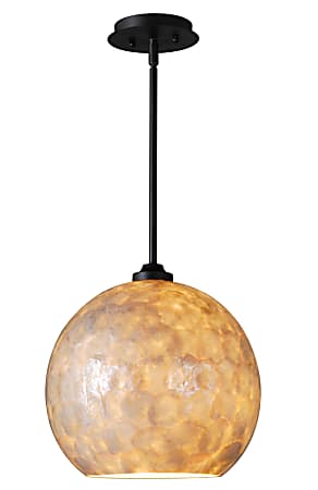 Kenroy Aden 1-Light Large Hanging Pendant, 10"H, Oil-Rubbed Bronze